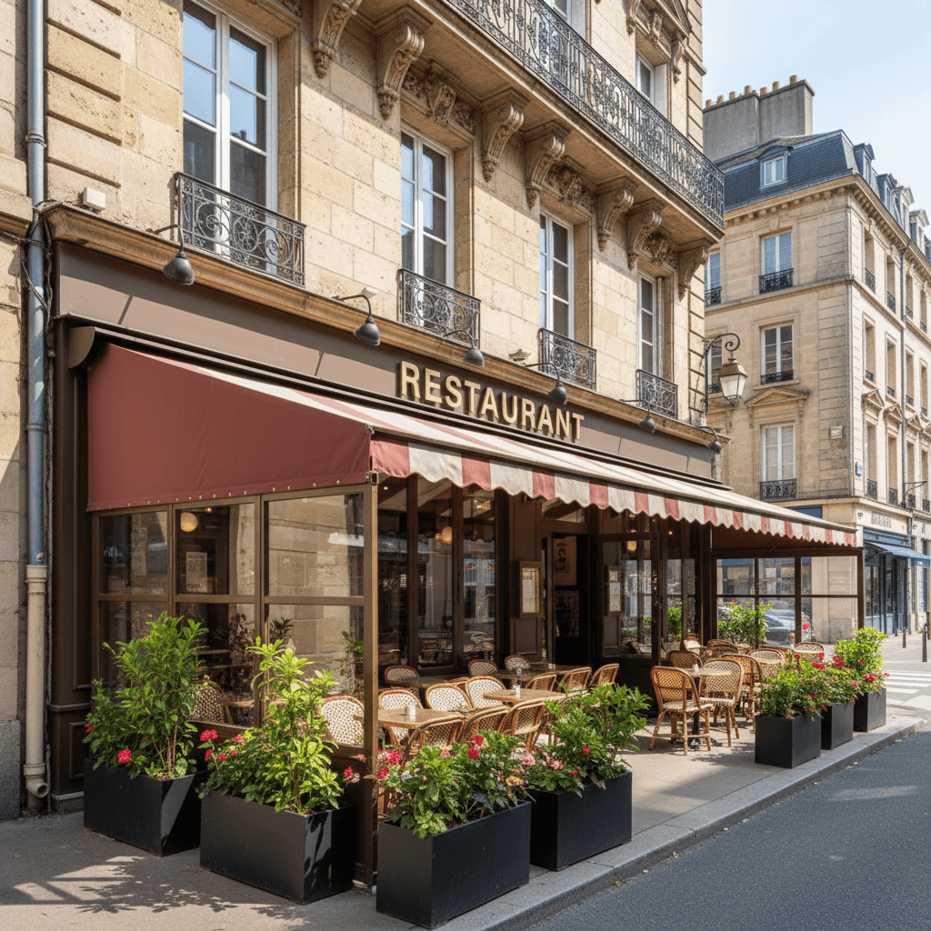 Restaurant 215m² à Rennes : terrasse - extraction