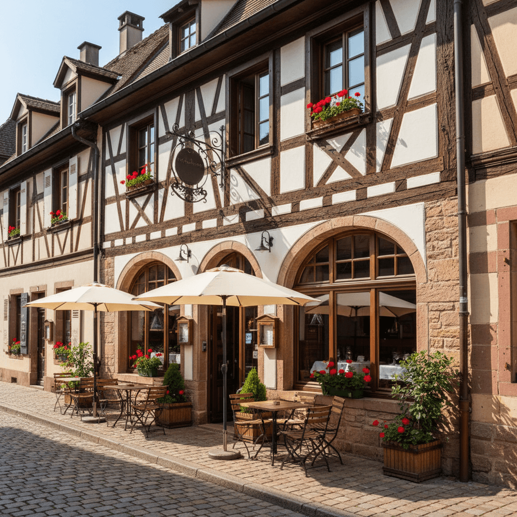Restaurant à Katzenthal : terrasse - licence IV - Image 1