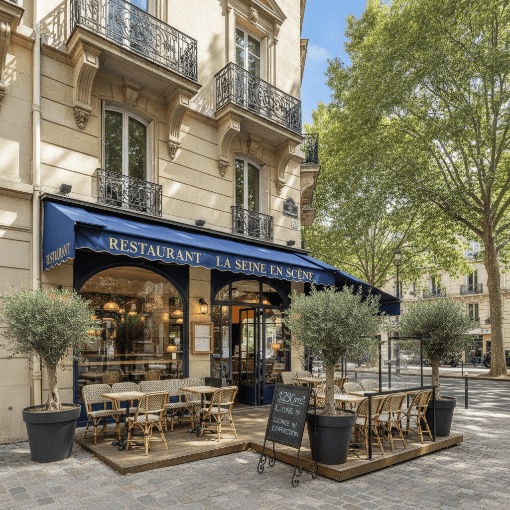 Murs et fonds 1290m² à Boulogne-Billancourt : terrasse - licence IV - Image 1