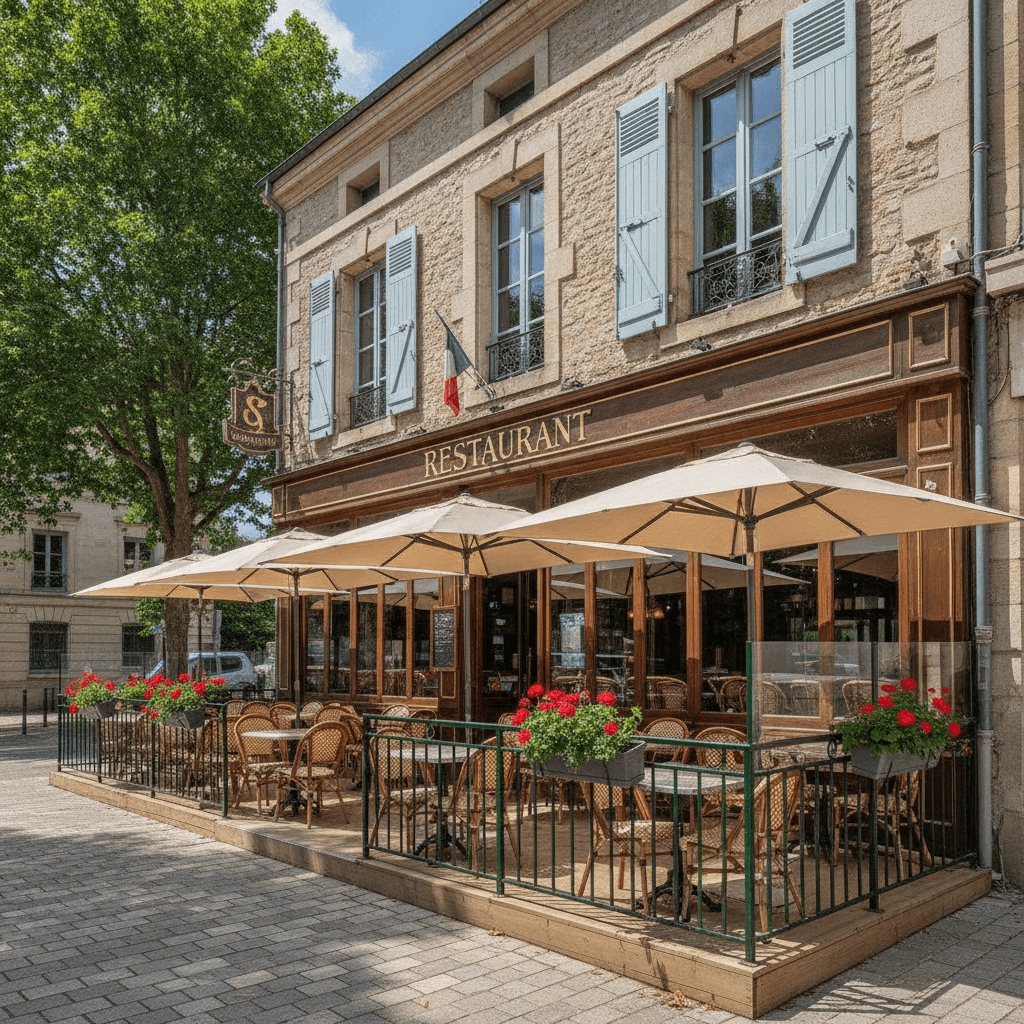 Restaurant 260m² à Bezannes : terrasse - licence IV - Image 1