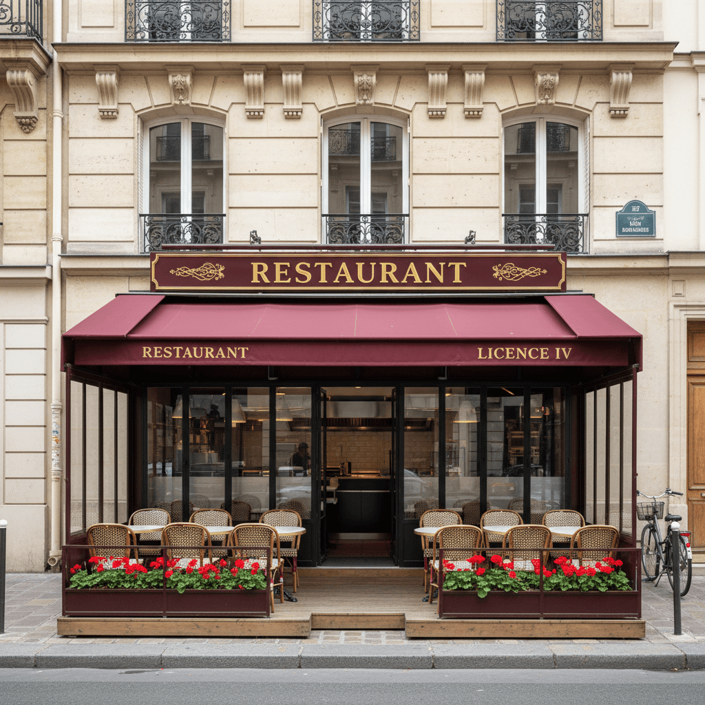 Restaurant 40 couverts à Paris : terrasse - licence IV - Image 1