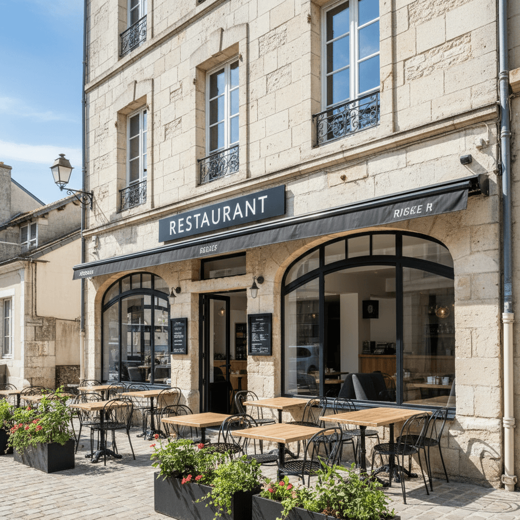 Restaurant 169m² à La Rochelle : terrasse - extraction - Image 1