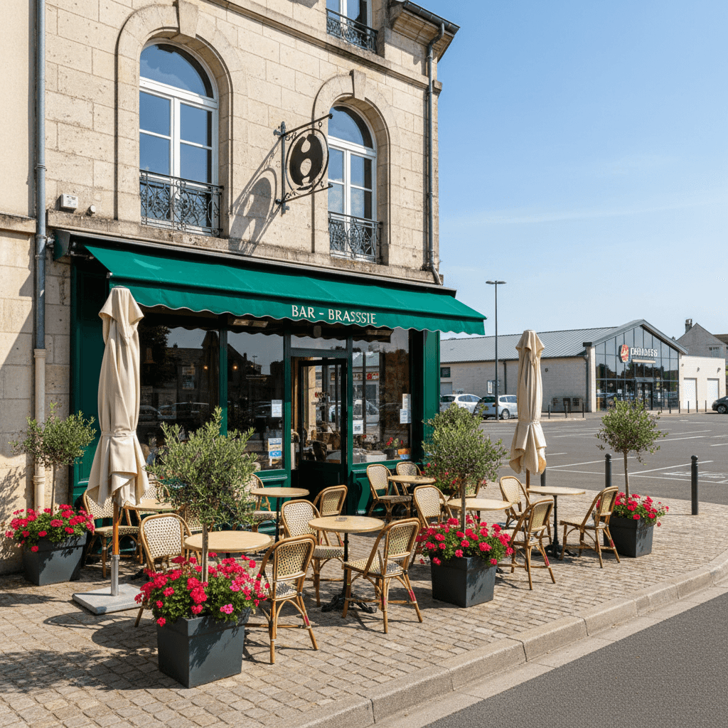 Bar-brasserie 460m² à Bécon-Les-Granits : terrasse - licence IV - Image 1