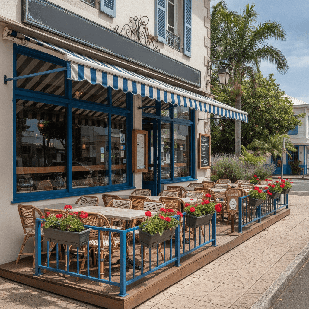 Restaurant 280m² à Saint-Pierre : terrasse - licence IV - Image 1