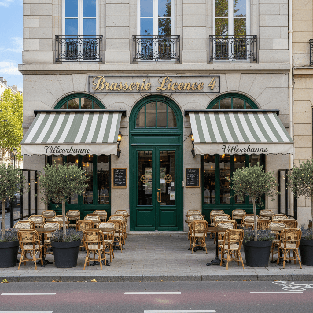 Bar-brasserie 400m² à Villeurbanne : terrasse - licence IV - Image 1