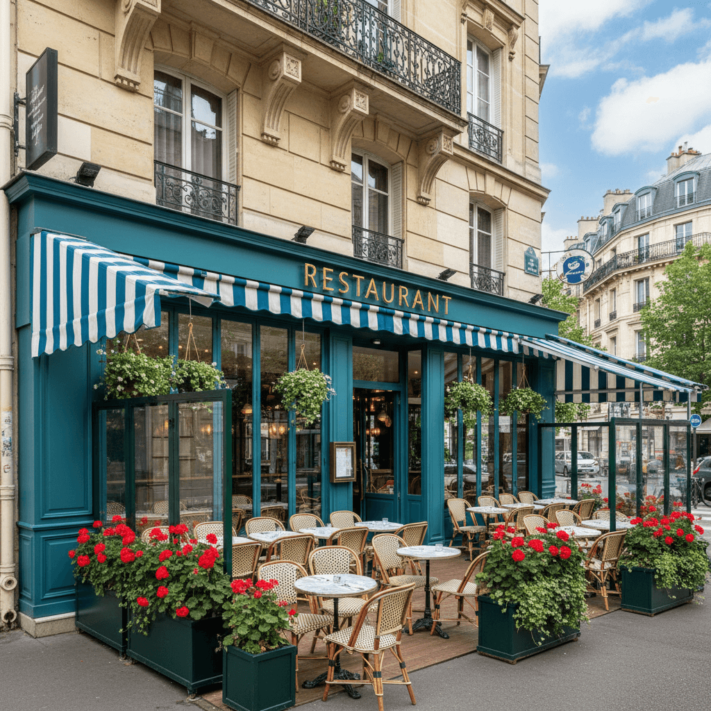 Restaurant 160m² à Levallois-Perret : terrasse - extraction - Image 1