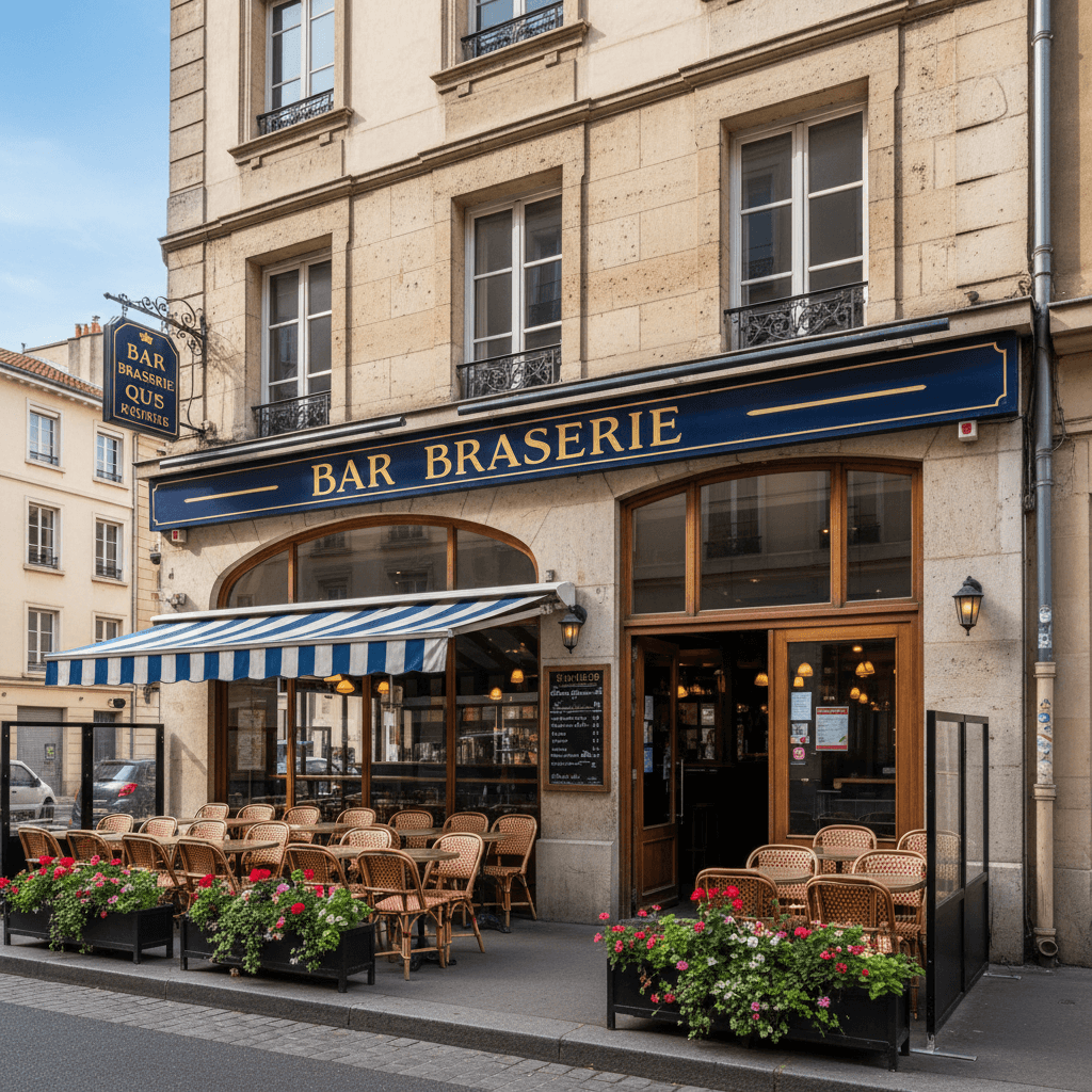 Bar-brasserie 75m² à Lyon : terrasse - licence IV