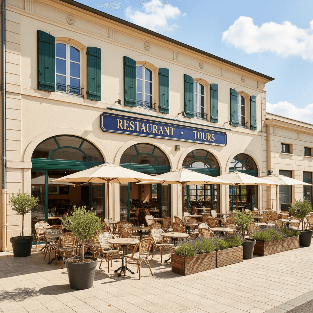 Restaurant 350m² à Tours : terrasse - licence IV - Image 1