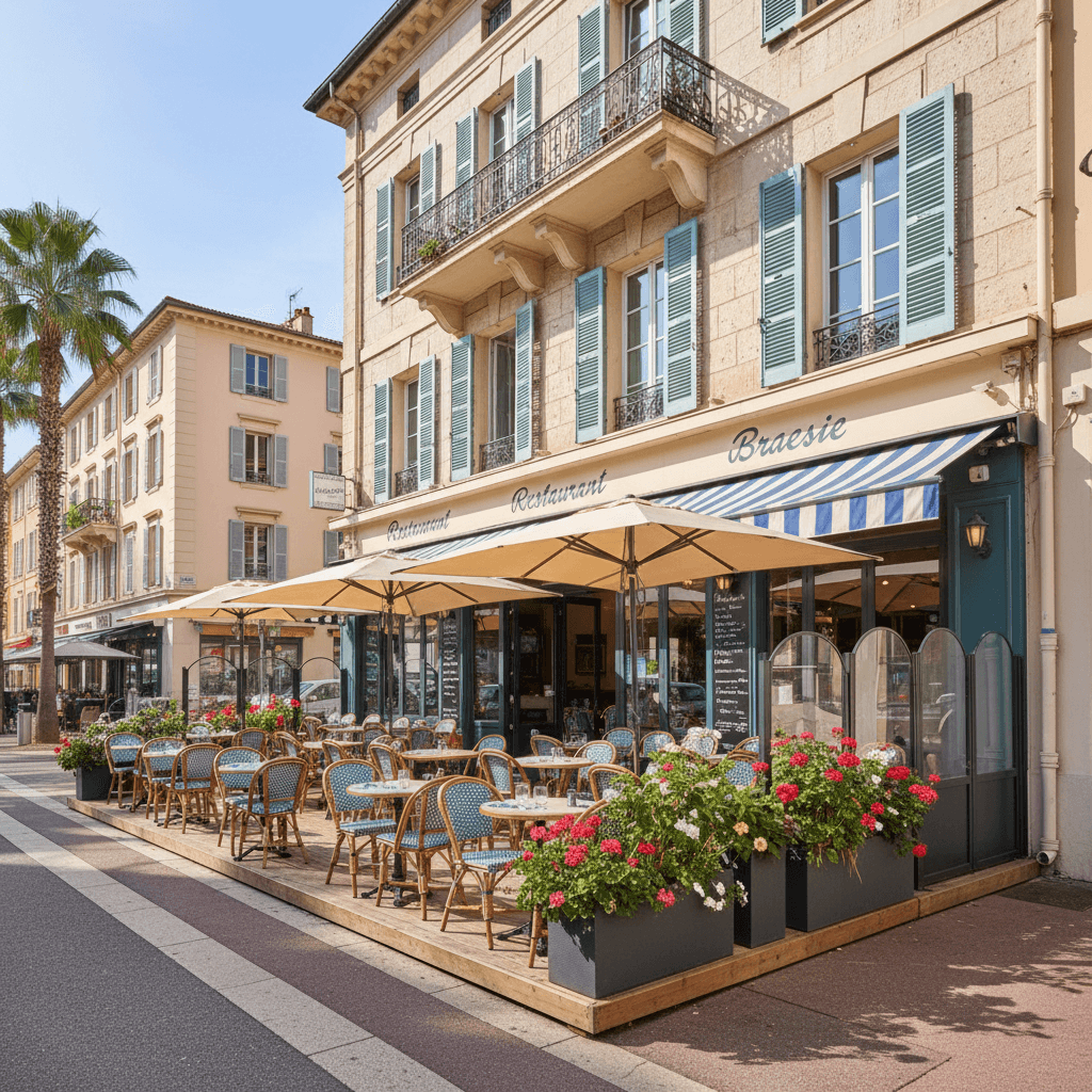 Restaurant 170m² à Nice : terrasse - licence IV