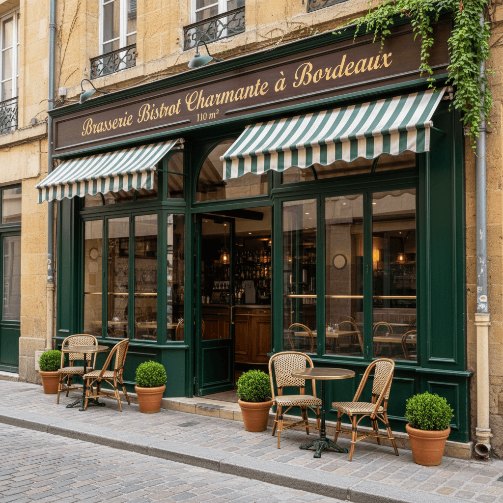 Bar-brasserie 110m² à Bordeaux : terrasse - licence IV