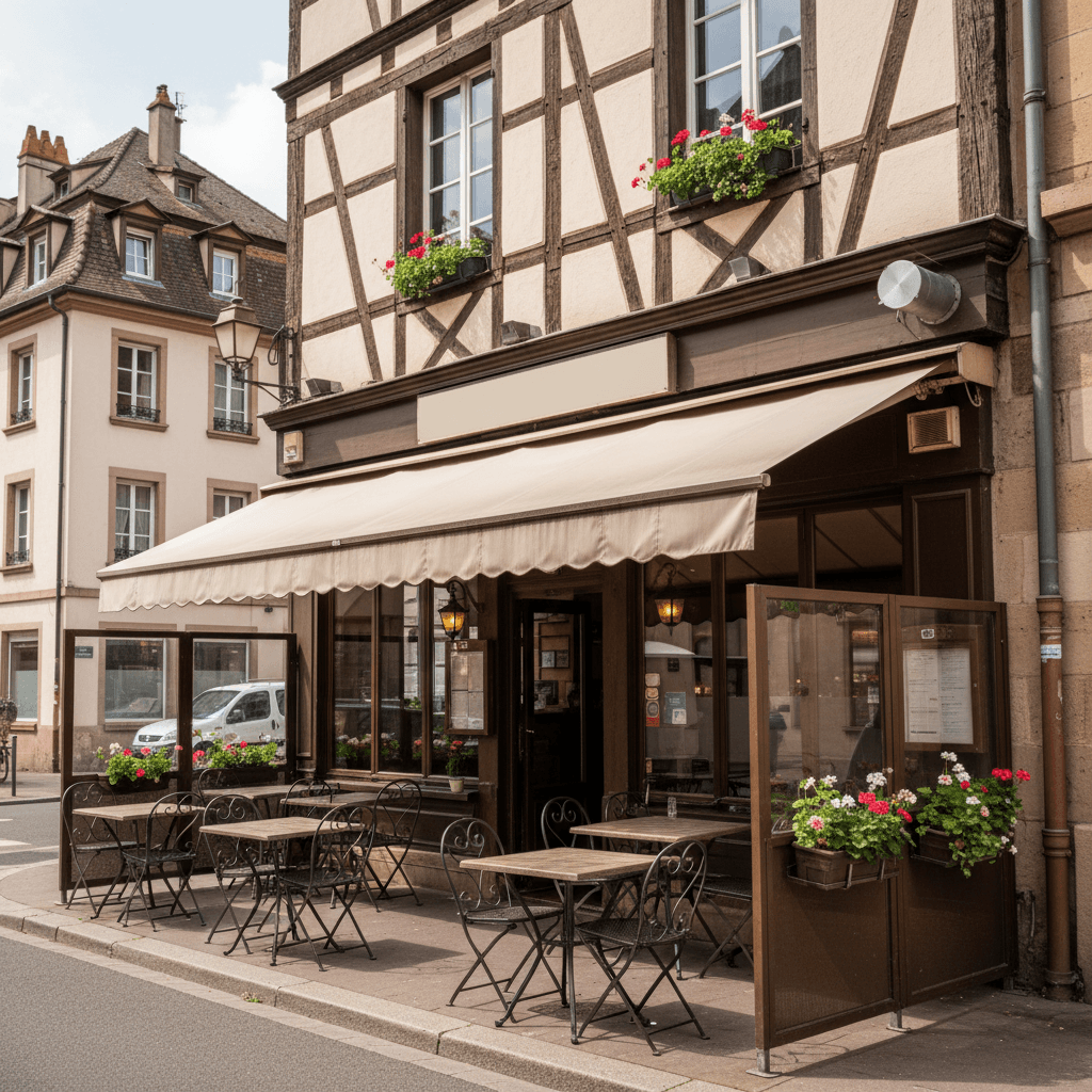 Restaurant à Strasbourg : terrasse - extraction