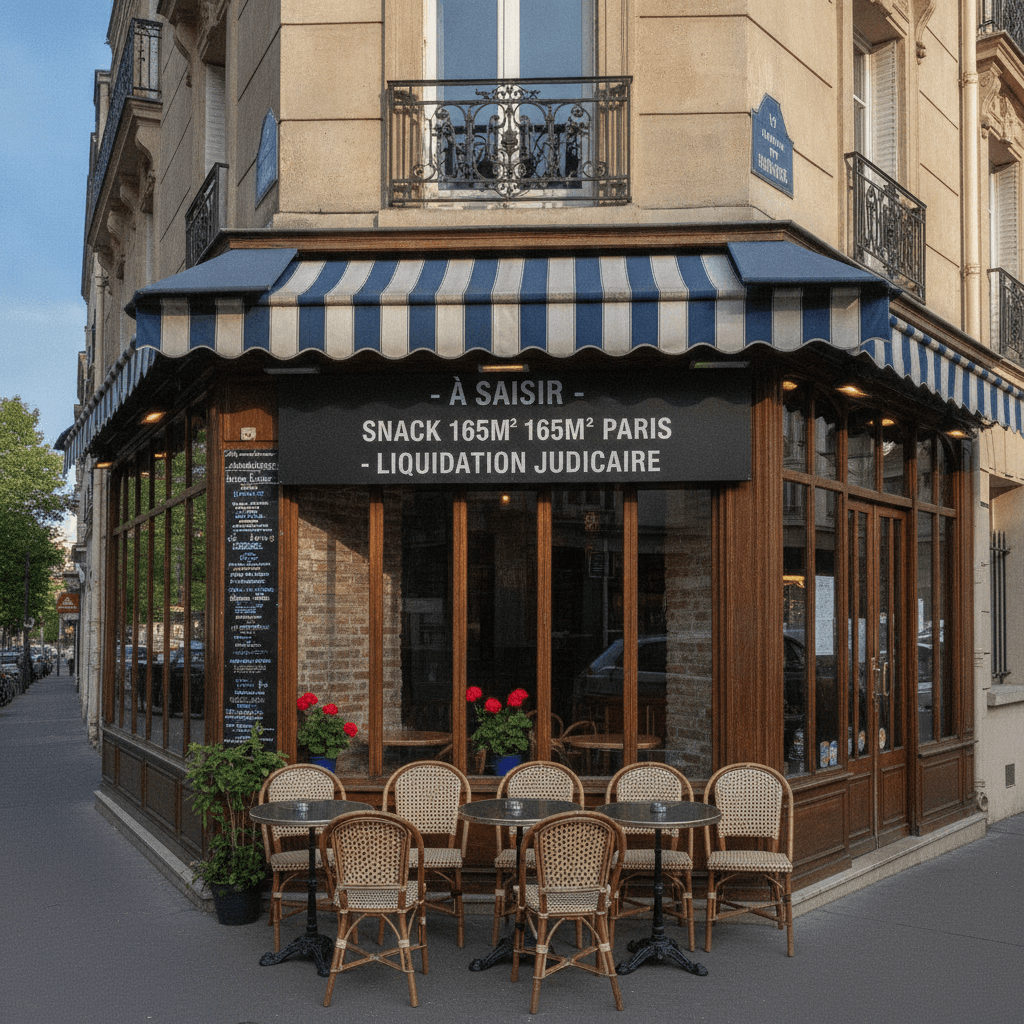 Snack 165m² à Paris en liquidation judiciaire