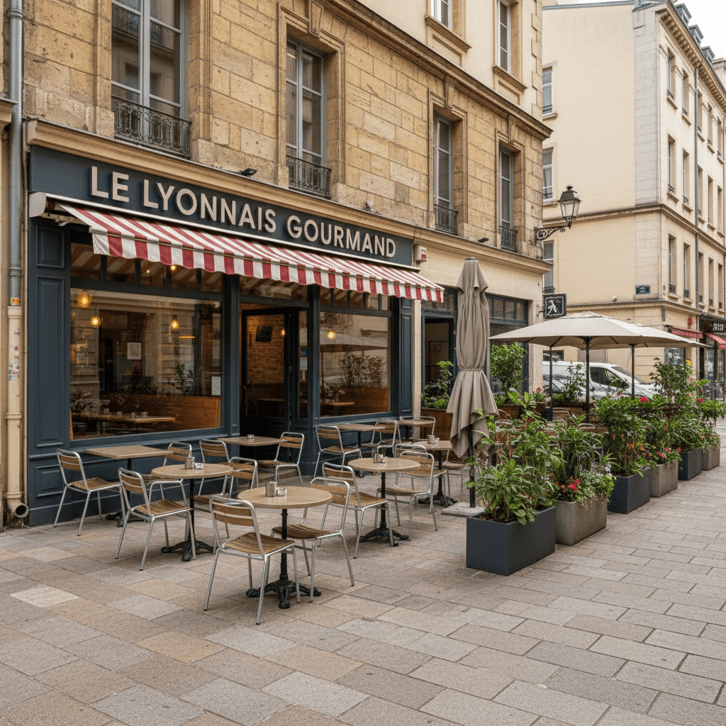 Fast-food 160m² à Lyon : terrasse - Image 1