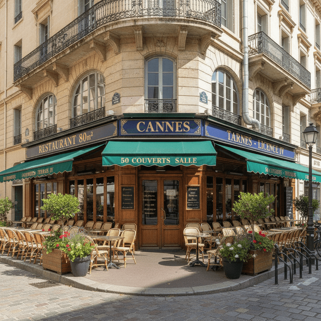 Restaurant 80m² à Cannes : terrasse - licence IV - Image 1