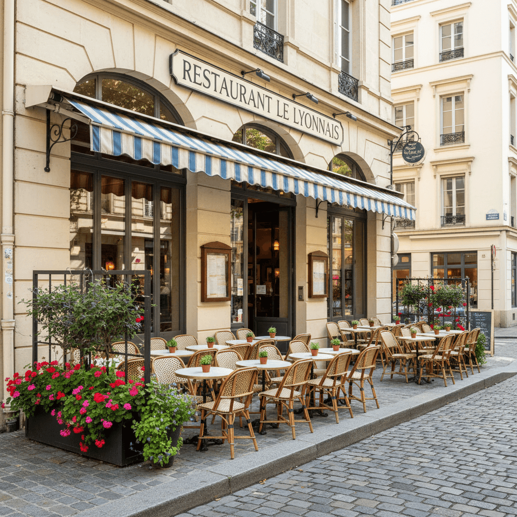 Restaurant 144m² à Lyon : terrasse - extraction - Image 1