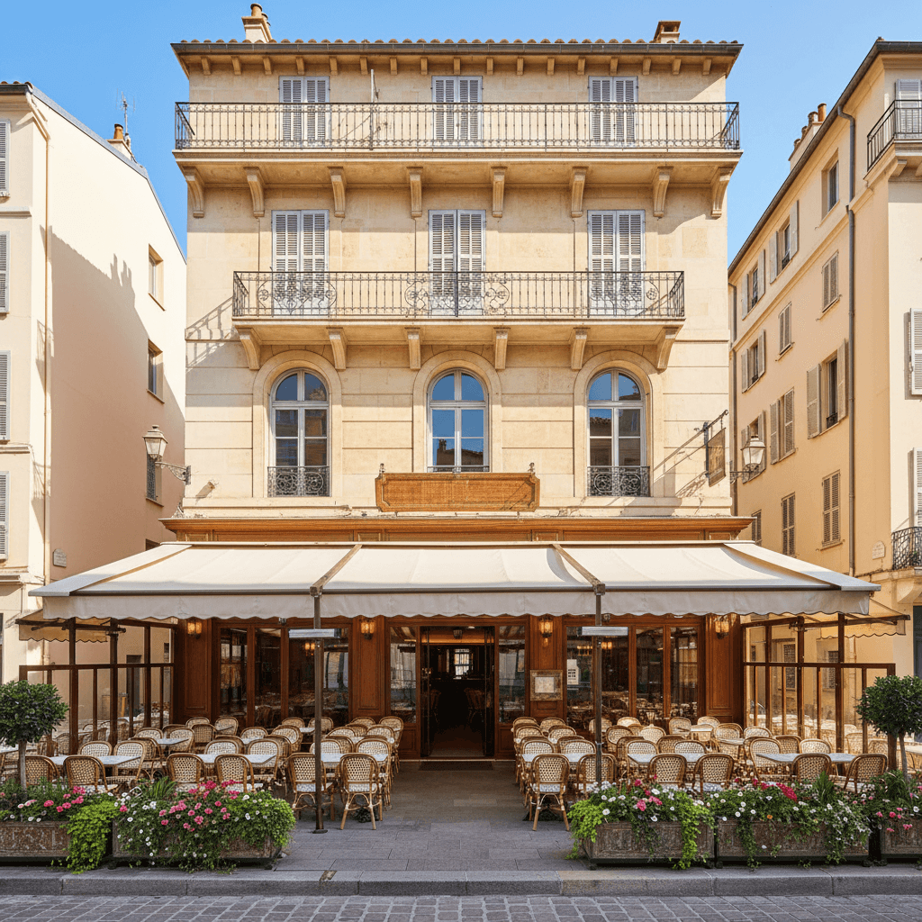 Restaurant à Nice : terrasse - extraction