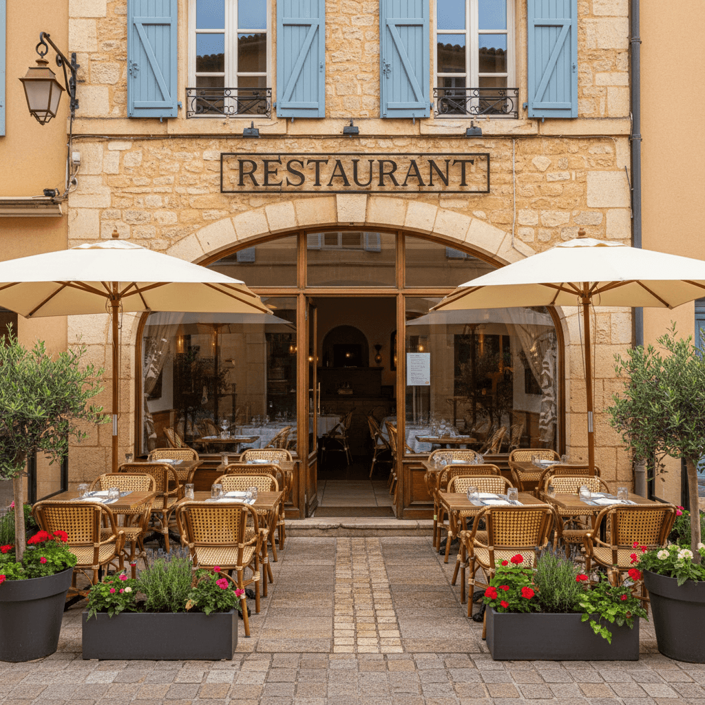 Restaurant à Valbonne : terrasse - licence IV - Image 1