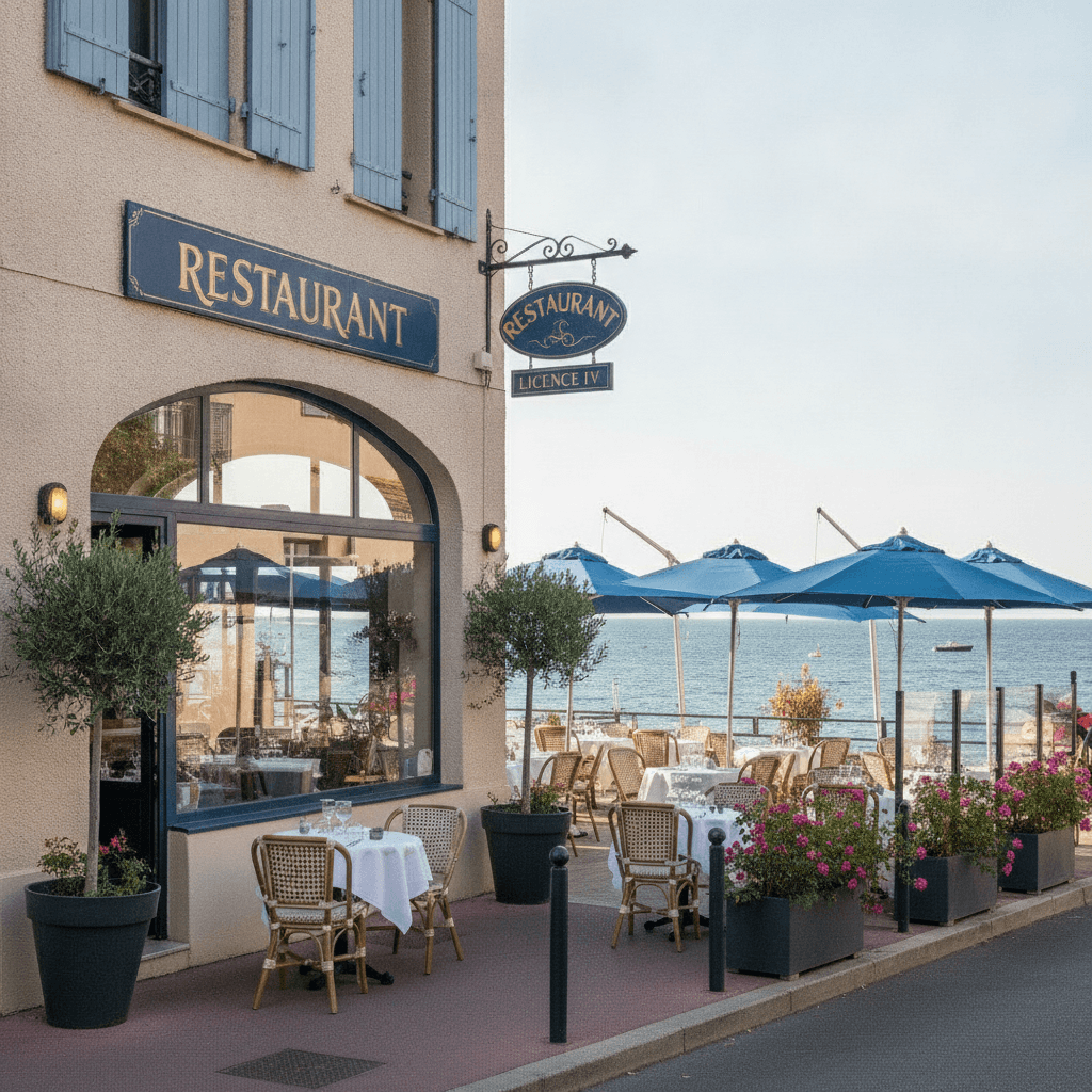 Restaurant 80m² à Le Lavandou : terrasse - licence IV - Image 1