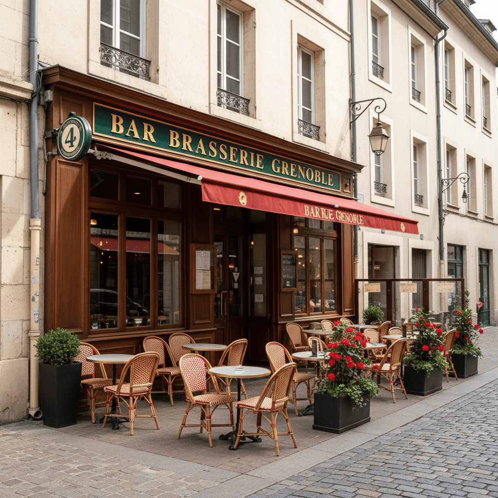 Bar-brasserie 140m² à Grenoble : terrasse - licence IV