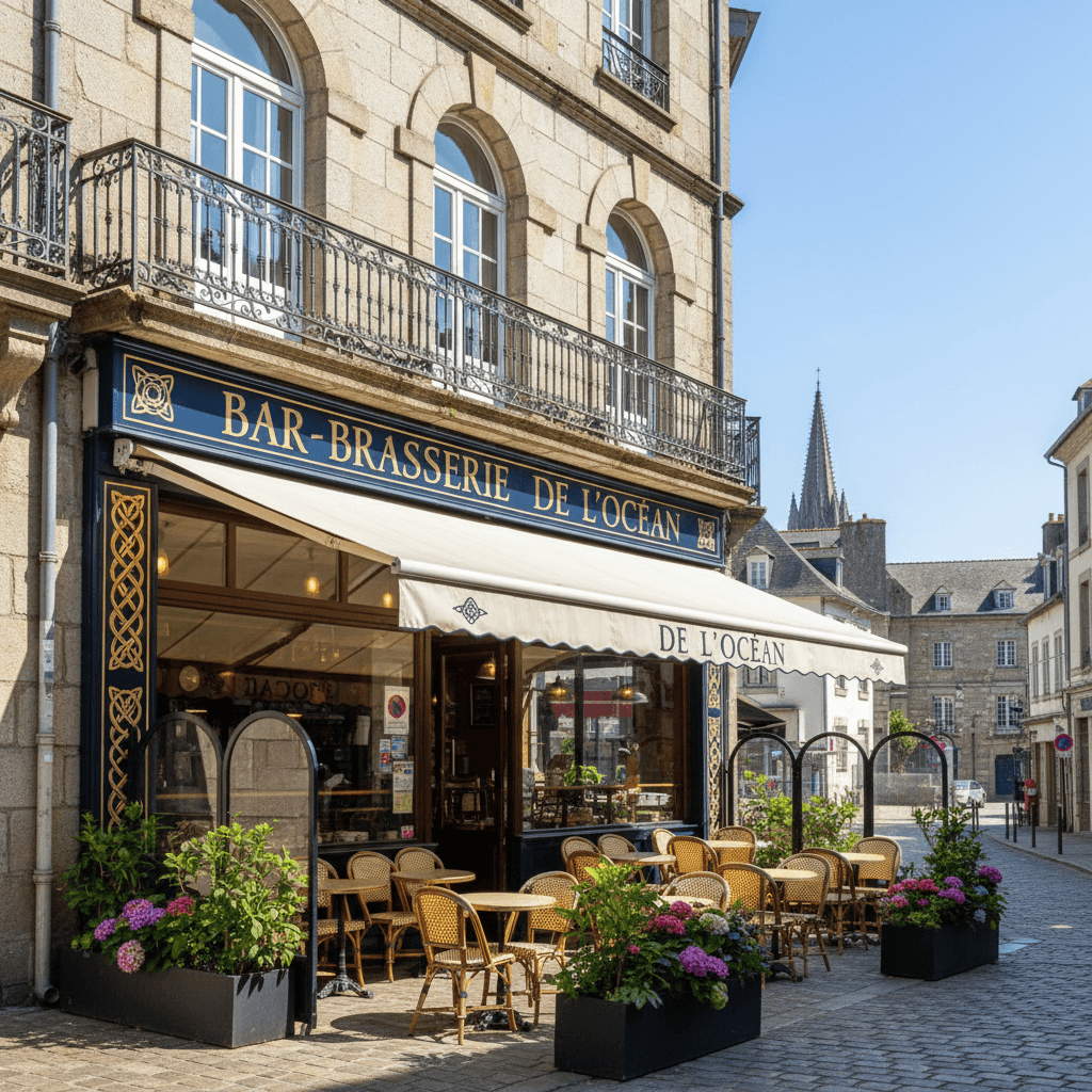Bar-brasserie 120m² à Quimper : terrasse - licence IV - Image 1