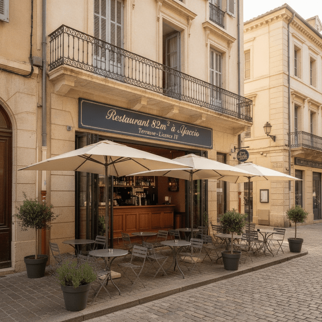 Restaurant 82m² à Ajaccio : terrasse - licence IV - Image 1