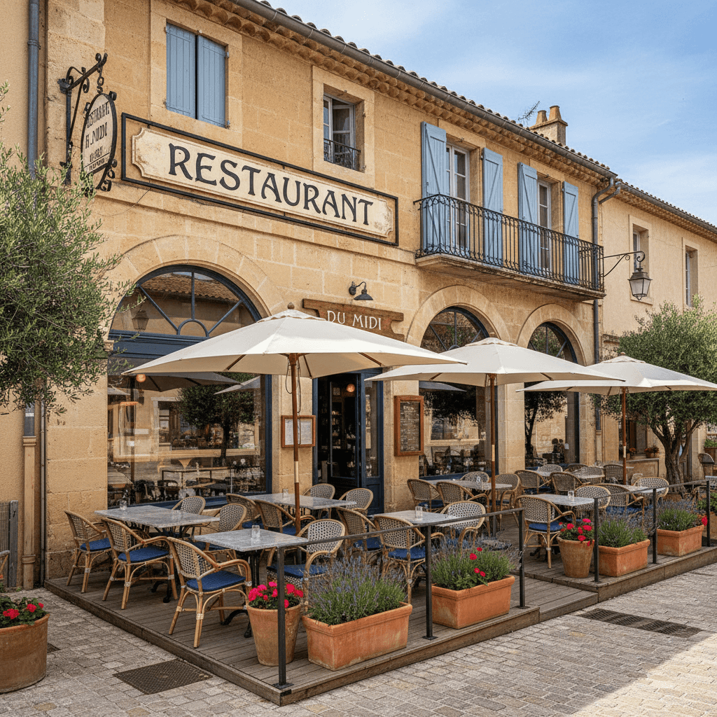Restaurant 300m² à Collobrières : terrasse - licence IV - Image 1