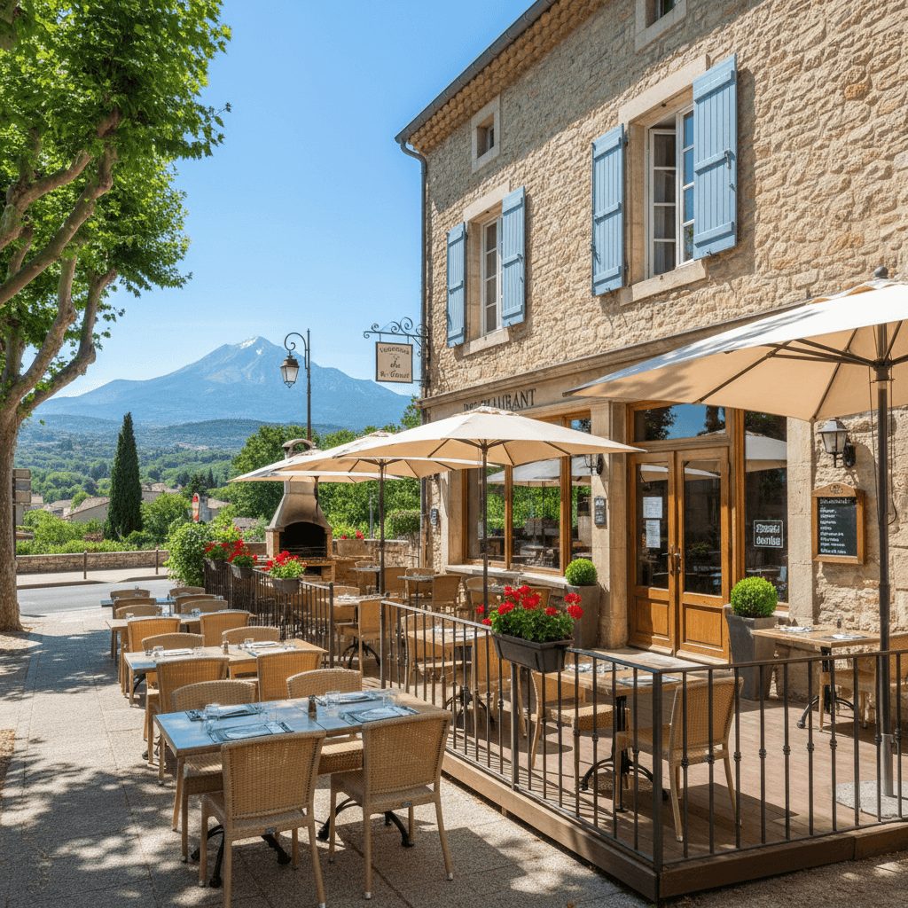 Restaurant à Mazan : terrasse - licence IV - Image 1