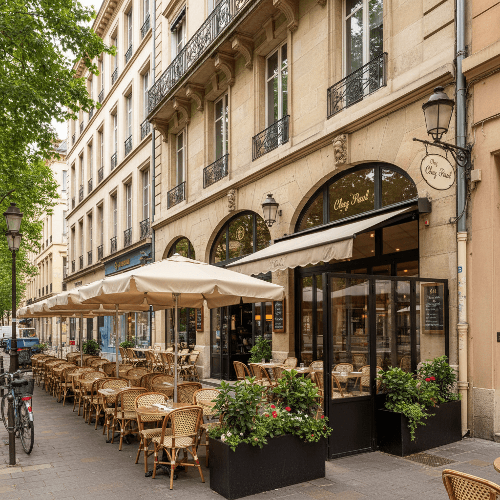 Restaurant 430m² à Lyon : terrasse - licence IV