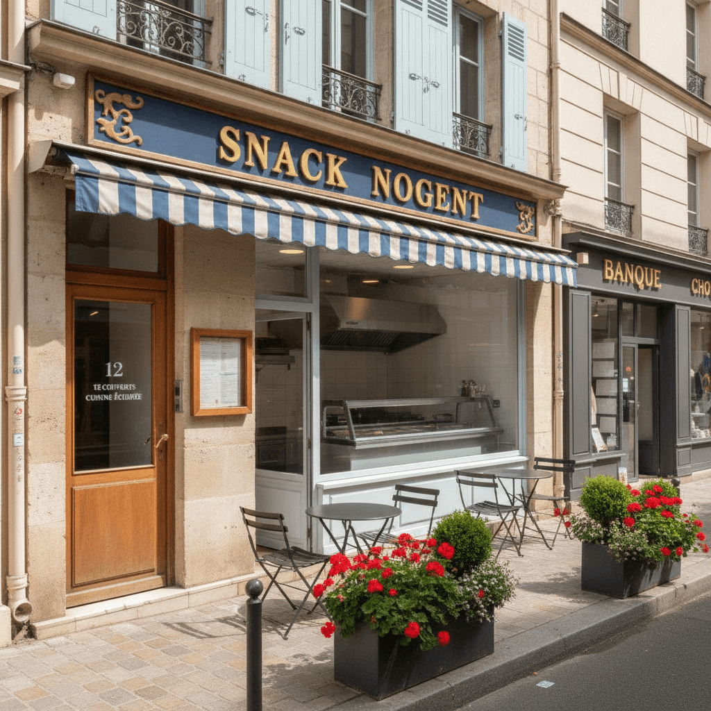 Restauration sans nuisance (Pas de conduit, réchauffage) 12 couverts à Nogent-sur-Marne : terrasse - Image 1