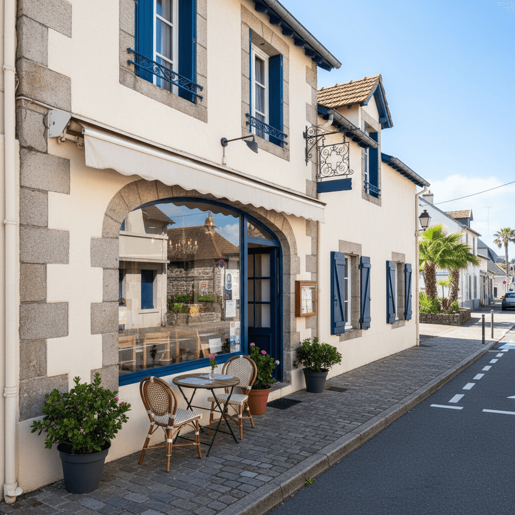 Restaurant 215m² à Saint-Pierre : terrasse - parking