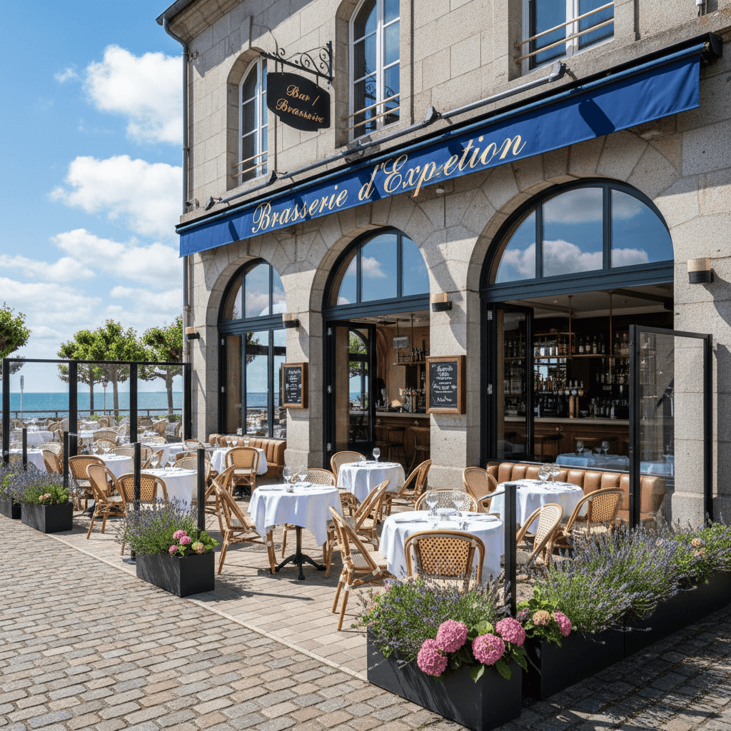 Bar-brasserie à Pléneuf-Val-André : terrasse - licence IV - Image 1