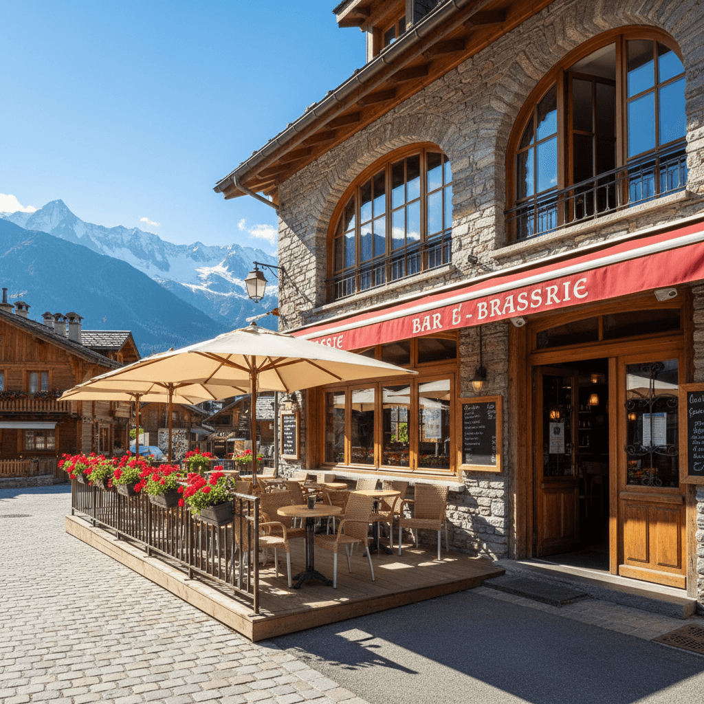 Bar-brasserie 70m² à Les Contamines-Montjoie : terrasse - licence IV - Image 1