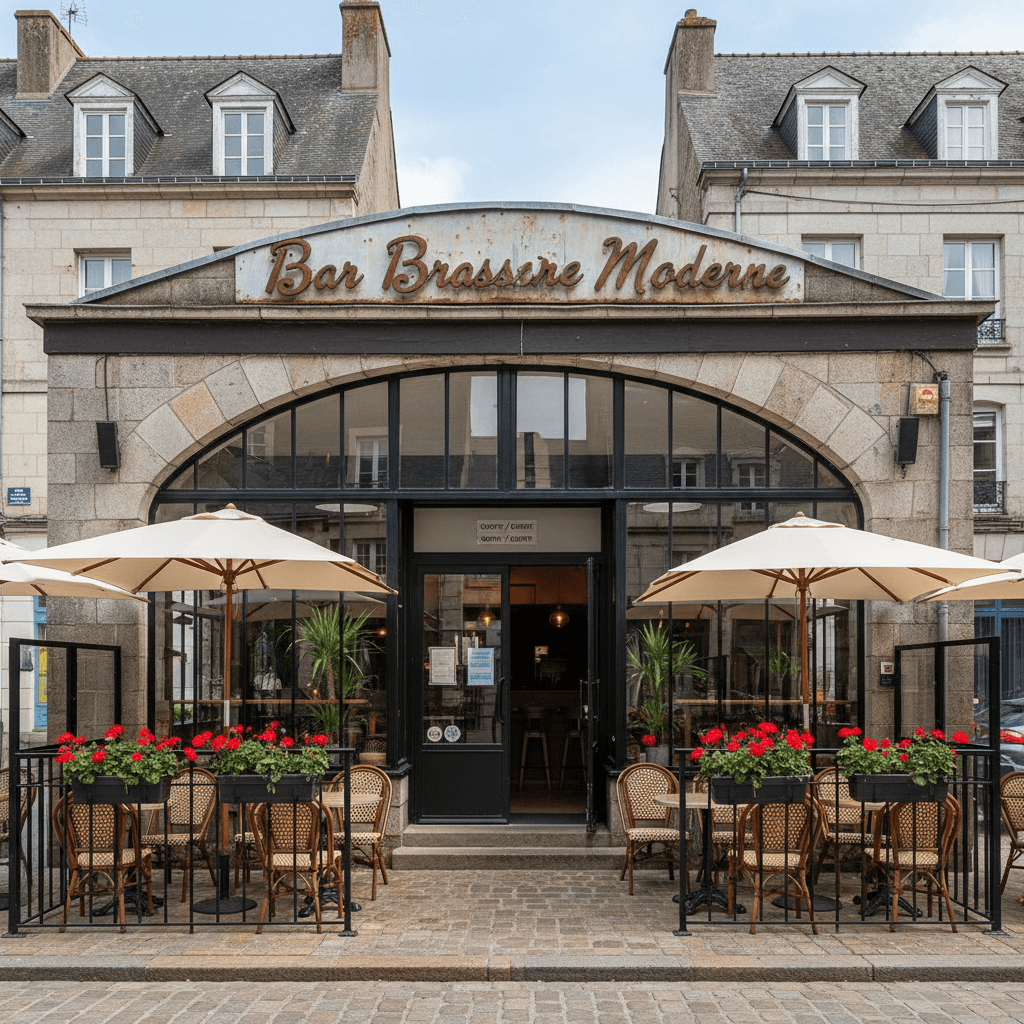 Bar-brasserie à Quimper : terrasse - licence IV - Image 1