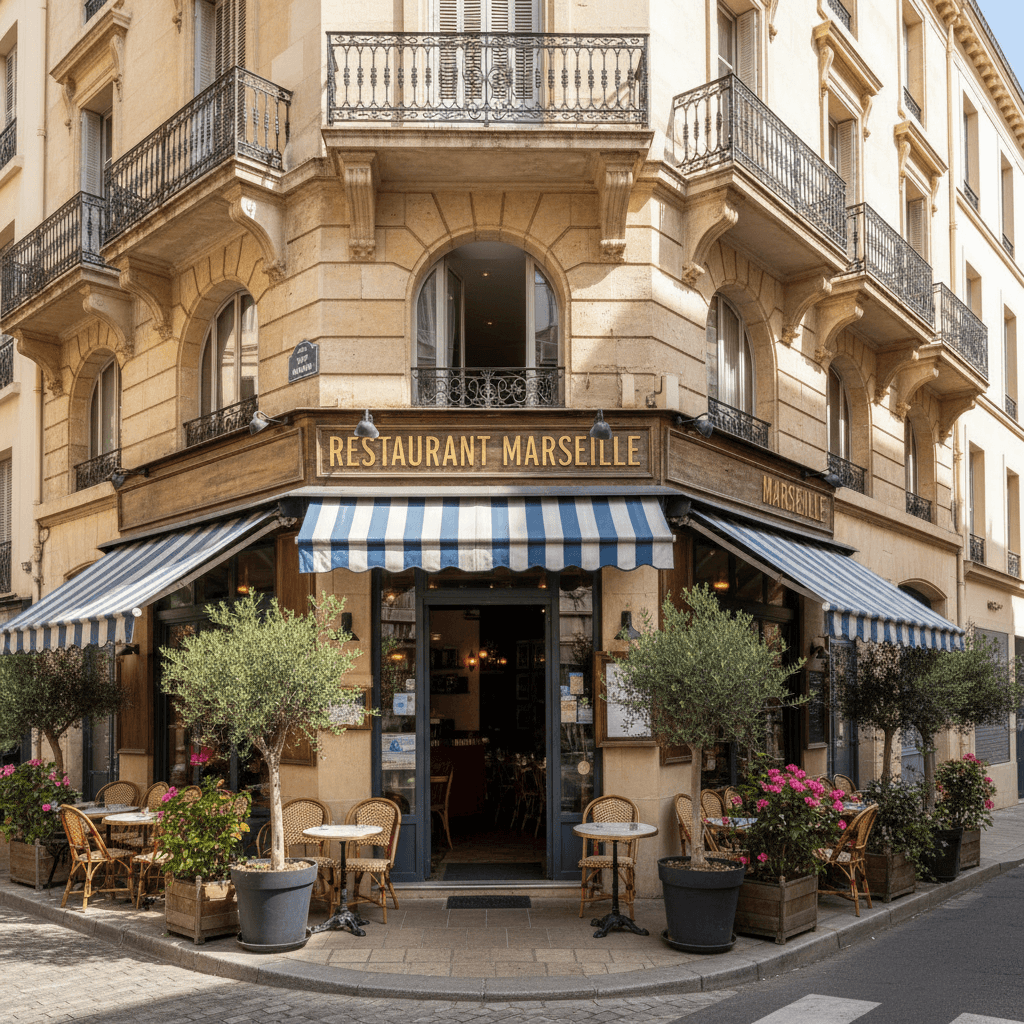 Restaurant 120m² à Marseille : terrasse - licence IV