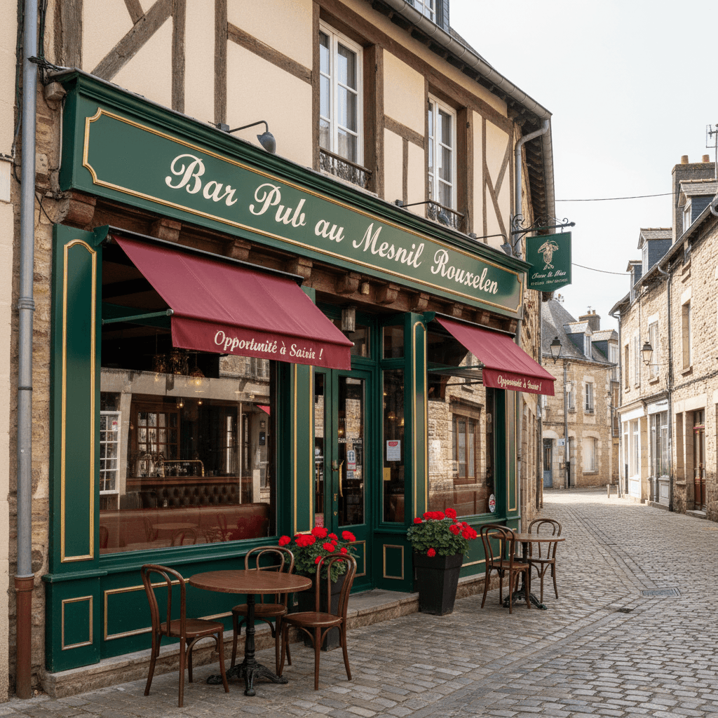 Bar-brasserie à Le Mesnil-Rouxelin : terrasse - licence IV - Image 1