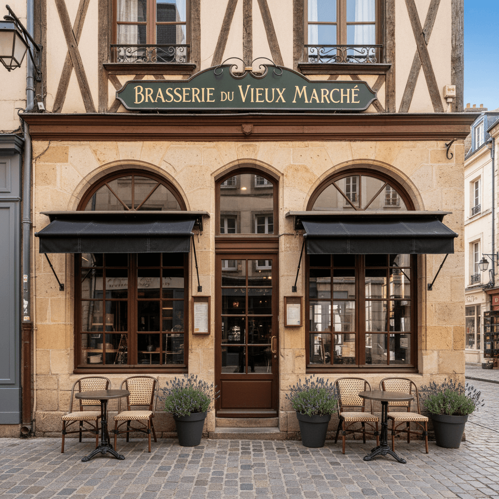 Bar-brasserie 120m² à Rouen : terrasse - cuisine équipée