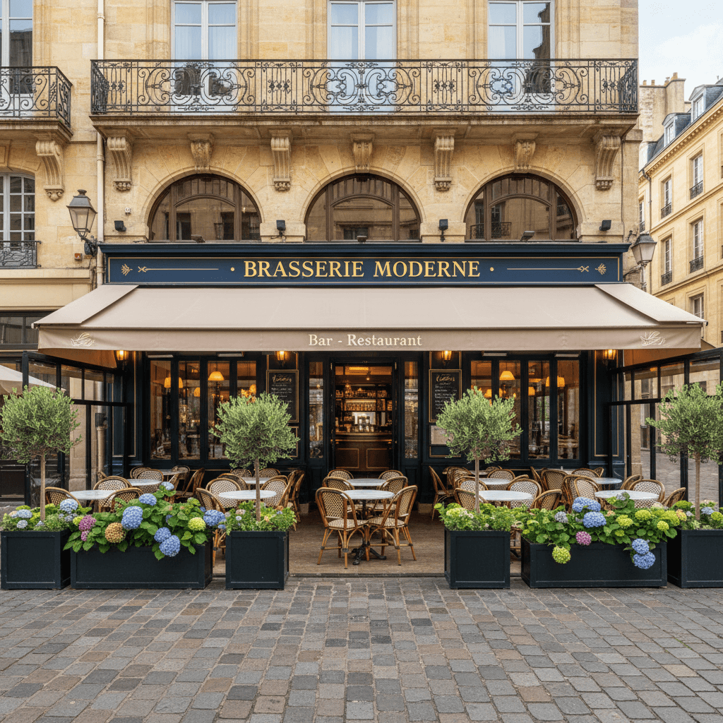 Bar-brasserie 296m² à Bordeaux : terrasse - licence IV