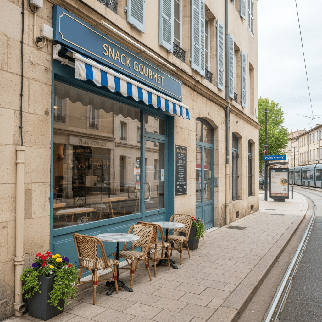 Snack 55m² à Montpellier : terrasse - licence IV