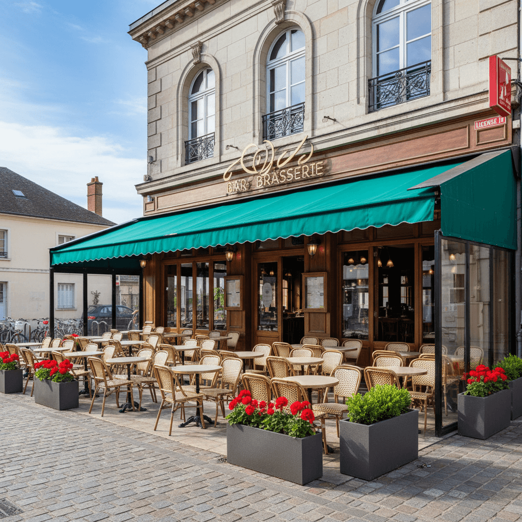 Bar-brasserie à Arc-Sur-Tille : terrasse - licence IV