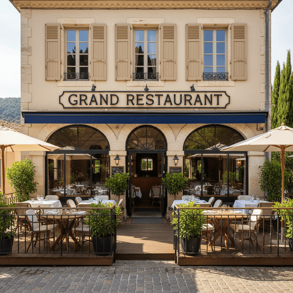 Restaurant 400m² à Pégomas : terrasse - extraction - Image 1