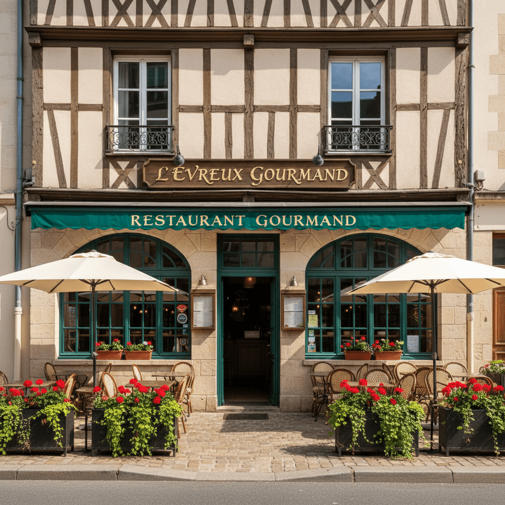 Restaurant à Évreux : terrasse - extraction - Image 1