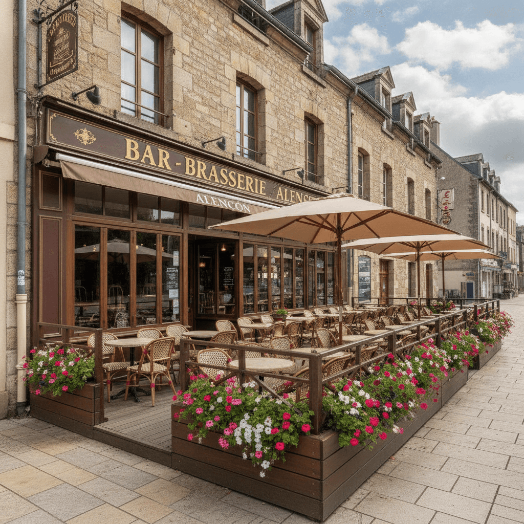 Bar-brasserie à Alençon : terrasse - Image 1