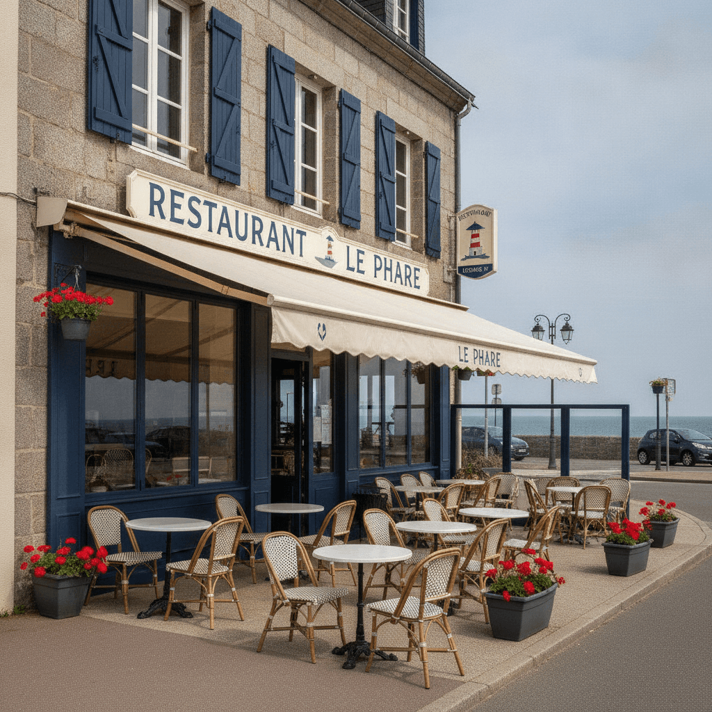 Restaurant à Pléneuf-Val-André : terrasse - licence IV - Image 1