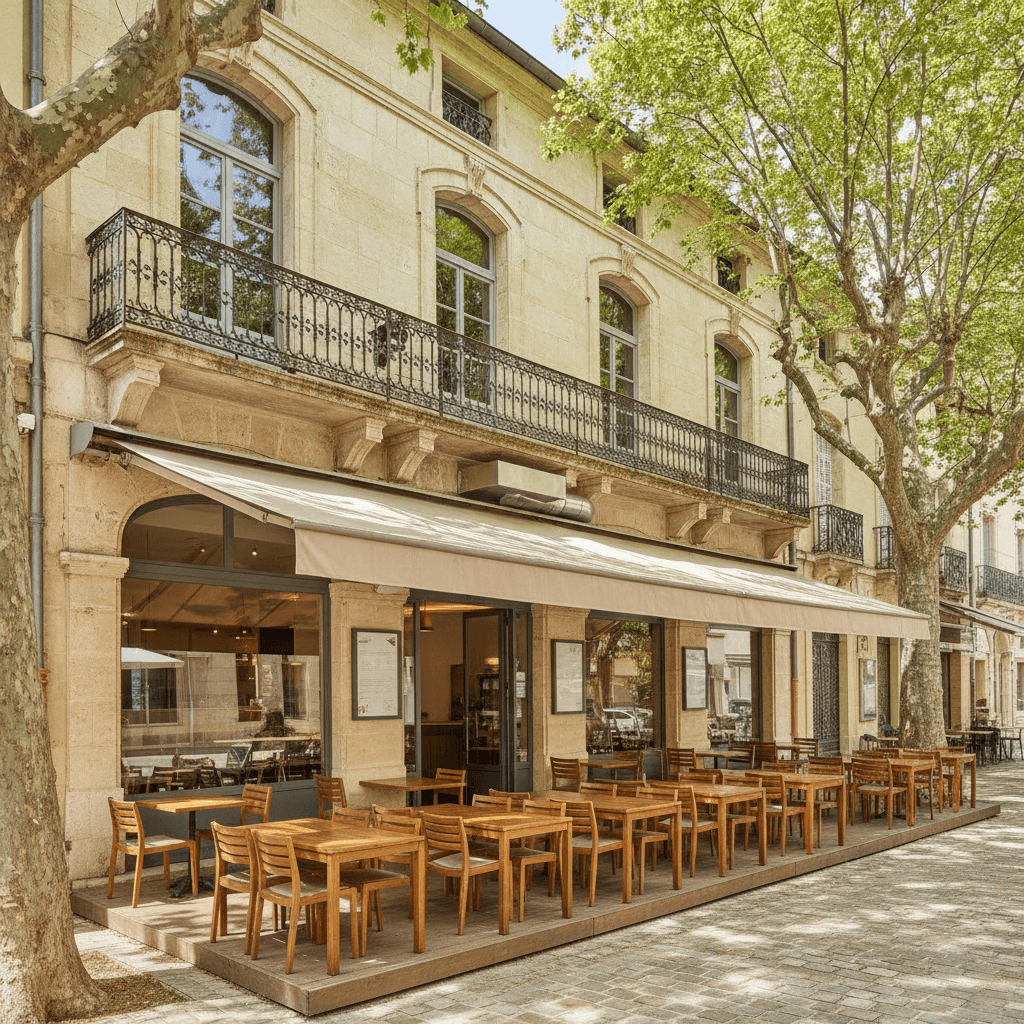 Fast-food à L'Isle-Sur-La-Sorgue : terrasse - extraction - Image 1