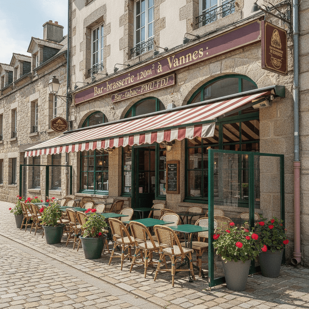 Bar-brasserie 120m² à Vannes : terrasse - licence IV - Image 1