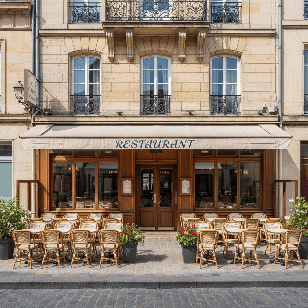 Restaurant à Évreux : terrasse - extraction - Image 1