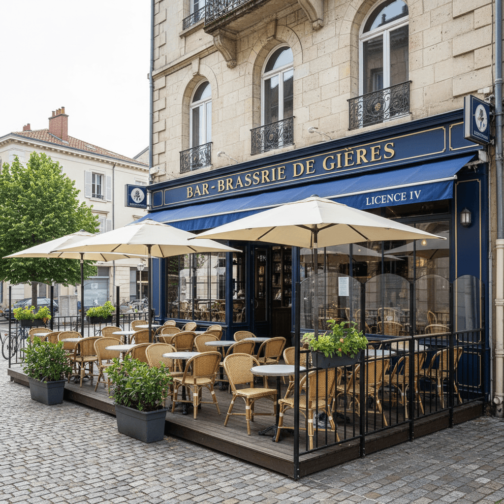 Bar-brasserie à Gières : terrasse - licence IV - Image 1