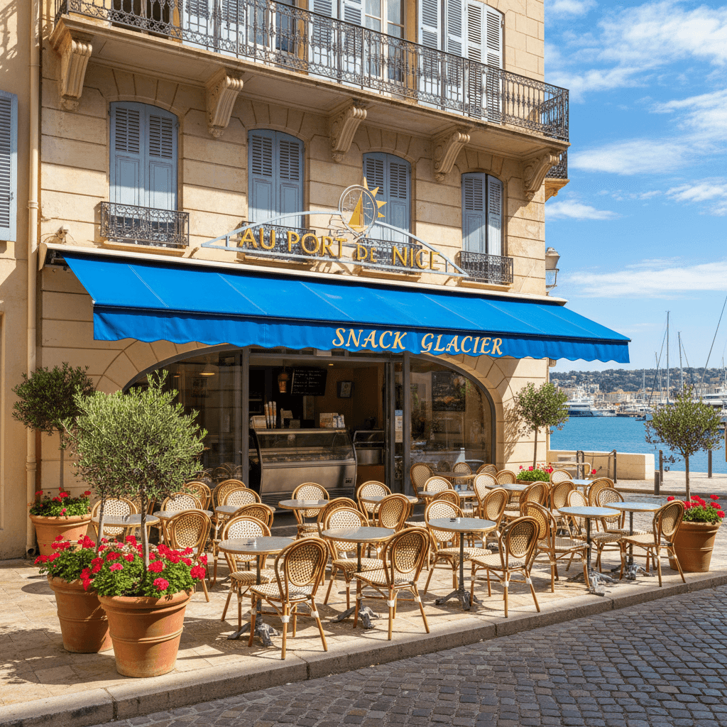Snack à Nice : terrasse - licence IV