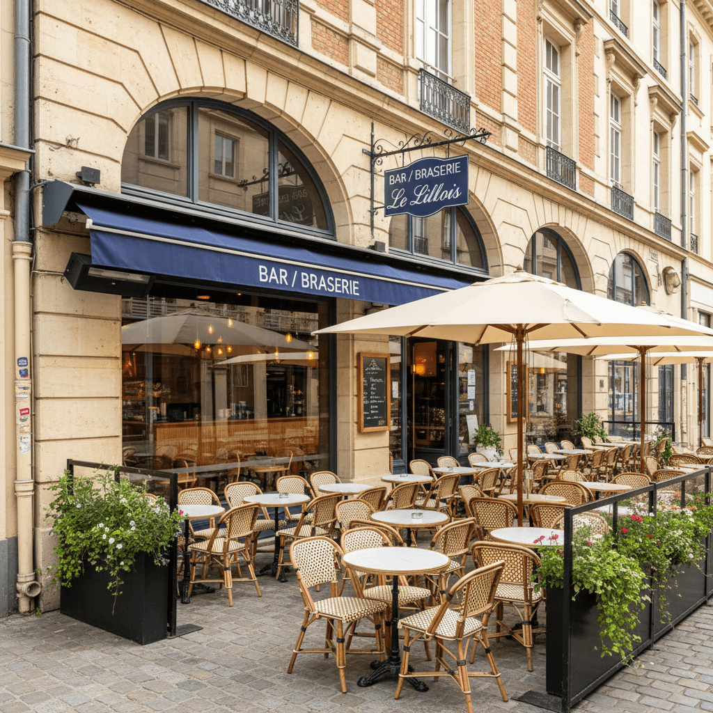 Bar-brasserie à Lille : terrasse - licence IV