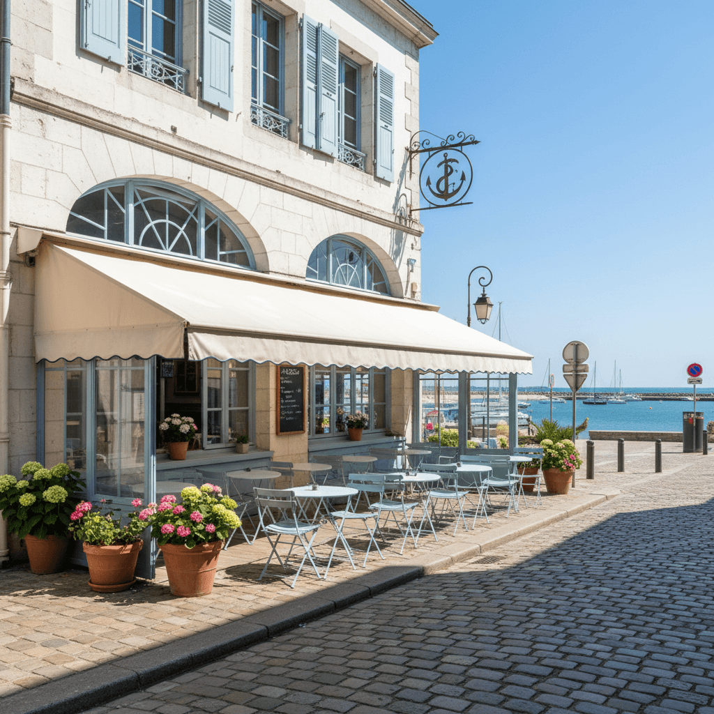 Restaurant à La Rochelle : terrasse - extraction - Image 1